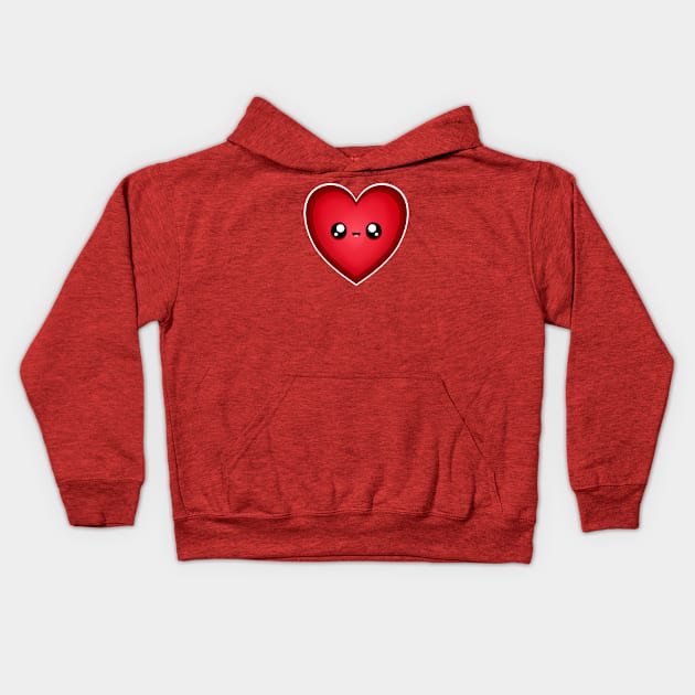 Kawaii Heart Kids Hoodie by xyabut2